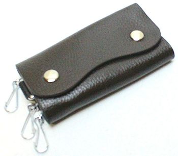 Ключница КОЖА на кнопке