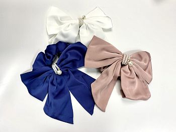 Резинка для волос Бант с декором,цветной ААА-73Н 1/12