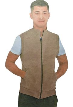 Жилет МУЖ. САМО футер,на молнии,бежевый 8096 р48-56 5/40