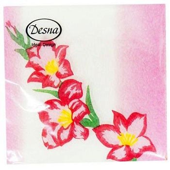 Салфетки бумажные DESNA DESIGN "Гладиолус" 24*24 1-слойные 40листов/32шт Салфетки бумажные DESNA DESIGN "Гладиолус" 24*24 1-слойные 40листов/32шт