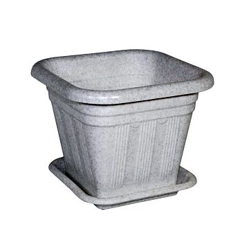 Горшок 1,5 литра Кашпо Квадрат белый г. Пятигорск