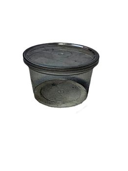 Ведро 250мл прозрачное d 96мм с крышкой