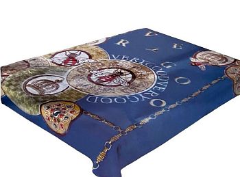 Плед 200*240 гладк"SMOON"6102-6 Пчёлы на синем 10шт