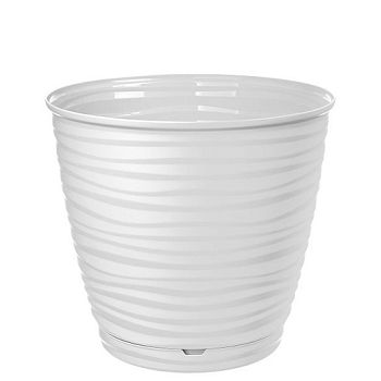 Горшок 5,4л Saffron Homver с поддоном белый 6103