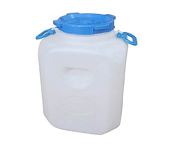 Бочка 50 литров Квадратная Белая 1/3