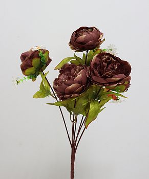 Пион декор 7голов 50см 1/10