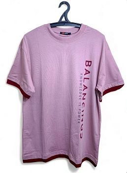 Футболка М.САМО принт,грязно-розовый 5581 M-3XL 5/80