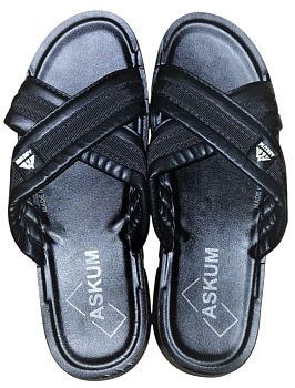 Сланцы М. ЭВА Askum 7730-03 черный р.40-45 7п* Сланцы М. ЭВА Askum 7730-03 черный р.40-45 7п*