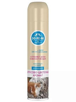Освежитель Do-re-mi Premium нейтрализатор запаха дом. животных (цитр-цв.аромат)330мл 03.130.16 1/12