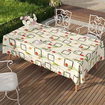 Клеенка столовая из плотного ПВХ на тканев основе (1,4*20м) GX 374A