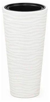 Горшок 63 литра Кашпо напольное "Оазис" со вставкой 13 литров светло-бежевый М8083