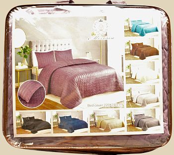 Покрывало мех однотон. гладкое евро 1/10