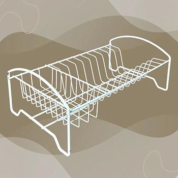 Сушилка для посуды одноярусная "Мини" Юнитрейд с карманом без поддона 9003ТП