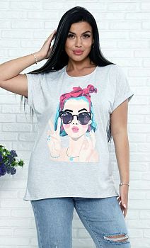 Футболка Ж. ДАРЬЯ М596 кулирка р.48-58