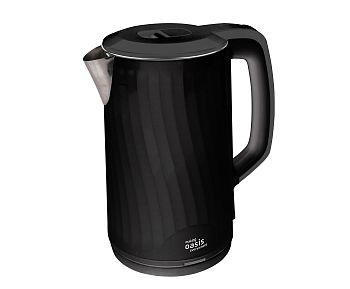 Чайник 1,8 литра электрический Oasis K-13PB 1800Вт цв. черный пластик+нерж.сталь