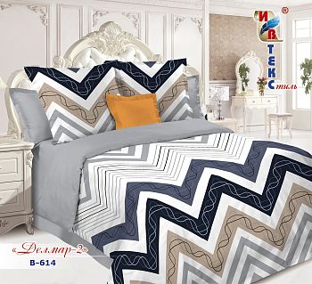 КПБ поплин Ивтекс 2сп+европрост B-614 Делмар-2 135г/м2