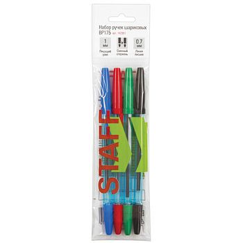 Набор шариковых ручек 4 цвета "ВР-175" STAF BASSIC 0,7мм