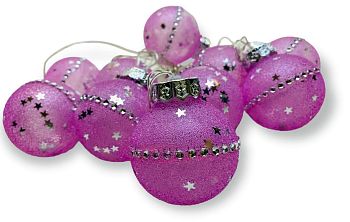 Эл.гирлянда 10LED ПРЯЖА+ЗВЕЗДЫ 5м 2309 РОЗОВЫЙ 1/40