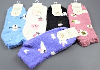 Носки Ж. ангора кор. Мини 2770-2 пух , норка 10/400