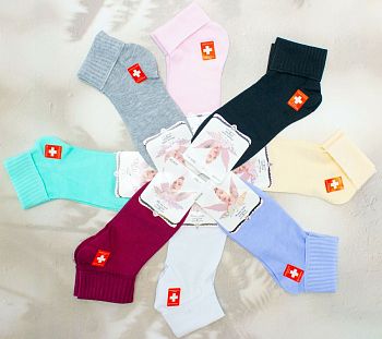 Носки женские Х.Б. короткие AMIGOBS 4038 однотонные 12/600