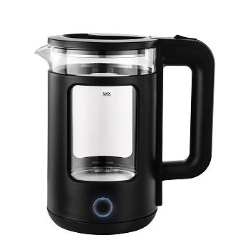 Чайник 2 литра элетрический Oasis K-17GPB 1800Вт цв. черный пластик+стекло