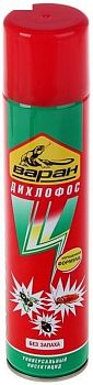 Дихлофос Сибиар "Варан" 145мл.Универсальный без запаха Зеленый.24  01.001.01