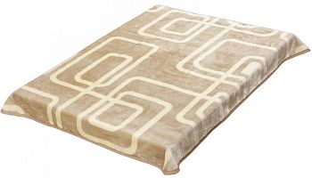 Плед 200*240 гладк"SMOON"6123-1 Лабиринт бежевый 1/10