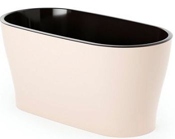 Горшок 4л Кашпо Лея овальный двойной бежевый М8590