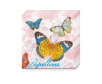 Салфетки бумажные DESNA DESIGN "Бабочки и цветы" 24*24 1-слойные 40листов/32шт Салфетки бумажные DESNA DESIGN "Бабочки и цветы" 24*24 1-слойные 40листов/32шт