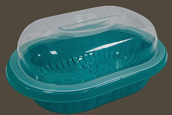 Хлебница 3в1 (мятный) (салатник,дуршлаг,крышка) ОНЕСТ ХПУ-3в1