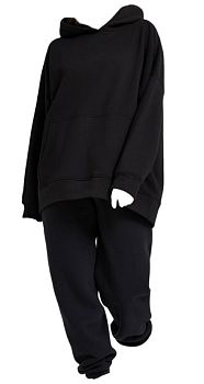 Костюм спортивный Ж. САМО начес 3х нитка,черный 45057 р.48-56 5/15 *