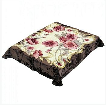 Плед 160*220 выбит"SMOON"2043 Пион 8шт