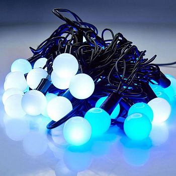 Эл.гирлянда уличная ШАРИКИ 5м 40LED 1920-1 СИНИЙ