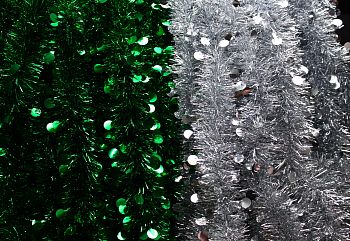 Мишура Н-42 д6см+1см , 2м цветная, с шариками 10/300