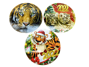 Подставка под горячее Новый Год Тигра круглая Д17см 1/300