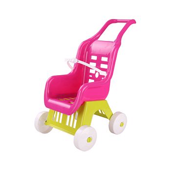 Коляска для кукол М5993 розовая 1/4