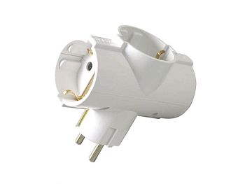 Тройник электр. ЕВРО с заземлением ТС.3-3з  1/50