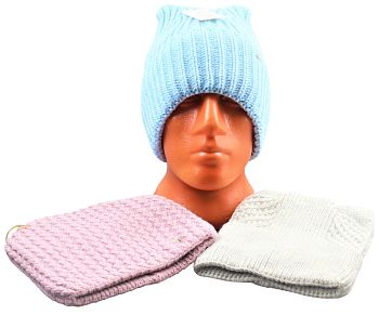 Шапка Ж. на флисе Ассорти 1/50