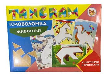 Игра головоломка "Танграм "Животные" (конверт)