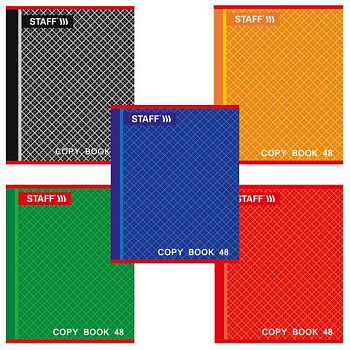 Тетрадь 48л КЛЕТ "Абсолют №2 эконом" STAFF картон обложка 1/25шт 402784