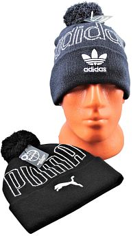 Шапка М. на флисе Фирма с бумбоном 1/100