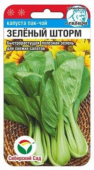 Капуста китайская Пак-чой Зеленый шторм ц/п СибС Капуста китайская Пак-чой Зеленый шторм ц/п СибС
