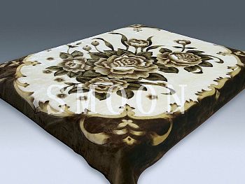 Плед 150*200 облегч"SMOON"3001-1 Бежевый 1/12