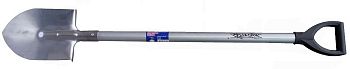 Лопата штыковая Галлея нерж. с алюм. черенком и V руч. 012508
