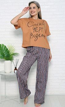 Костюм ДАРЬЯ ТК-4219 кулирка (футболка+брюки) р.50*
