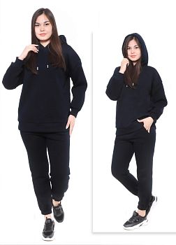 Костюм спортивный Ж. САМО начес 3х нитка,темно-синий 45057 р.48-56 5/15 *