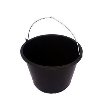 Ведро 12 литров Мультипласт строительное черное 10/10 Ведро 12 литров Мультипласт строительное черное 10/10