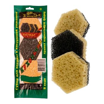 Губка для посуды "Тефлончик СТАНДАРТ" 3шт /50шт