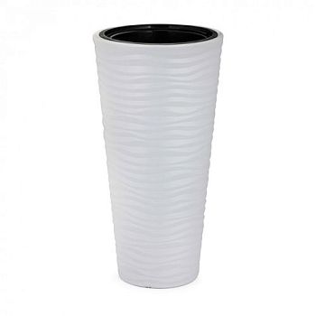 Горшок 25 литров Кашпо напольное "Оазис" со вставкой 5 литров серый М8076