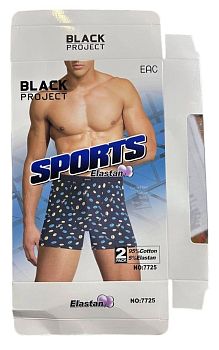 Трусы Мужские 2шт. BLАCK PROJEST 7725 боксерки L-3XL 4/10/90
